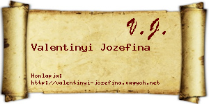 Valentinyi Jozefina névjegykártya
